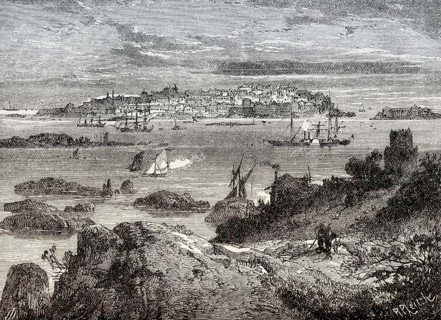 View of the sea fortress of Suomenlinna, Viapori, Sveaborg, Finland, c. 1850