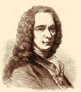 François-Marie Arouet, 1694 – 1778, known as Voltaire, a French Enlightenment writer, historian,