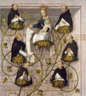 Picture shows the upper part of the family tree of the Dominicans from the Frankfurt Dominican