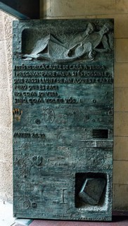 Ornaments and figures on the magnificent portals of the Sagrada family, Barcelona, Catalonia, Spain
