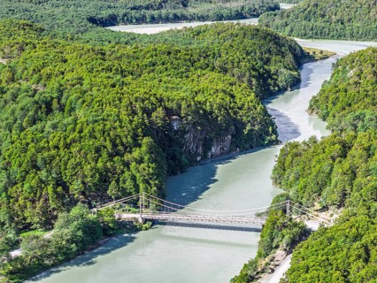 Bridge on the Carretera Austral, road X-91, crossing the Mayer River, just north of Villa O'