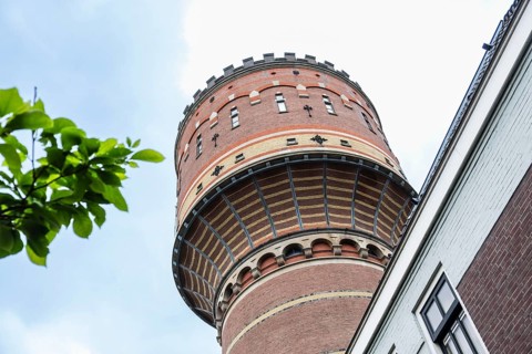 Lauwerhof water tower in the city centre of Utrecht, Netherlands