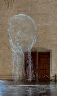 Jaume Plensa, art exhibition in the halls of La Llotja, former trade exchange, Palma de Majorca,