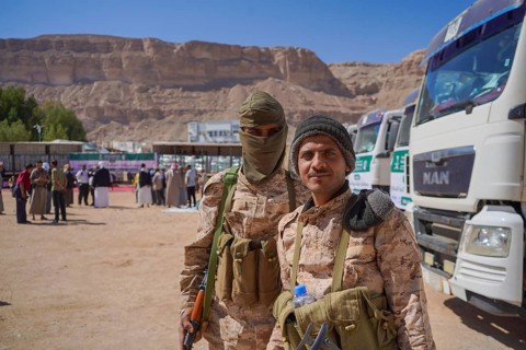 In Seiyun, Yemen on January 04, 2026, soldiers of the Yemeni Armed Forces take full control of the