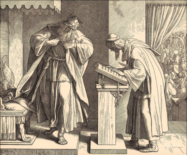 Josiah hearing the book of the law, Old Testament, by Julius Schnorr von Carolsfeld