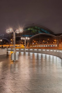North-eastern part of the Domplatte, behind it the main railway station, Cologne, North