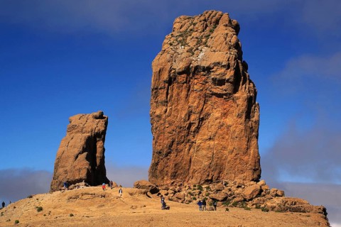 Canary Islands, Gran Canaria, Roque Nublo, Tourists, Gran Canaria, Canary Islands, Spain