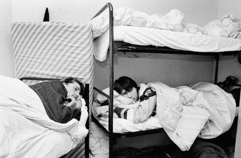 Wuppertal, DEU - 15.07.1991 - Albanian refugees in an asylum shelter, Wuppertal, Germany