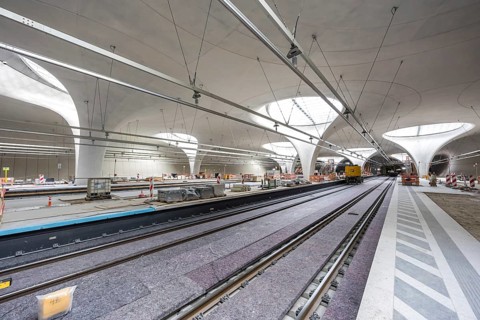 Stuttgart Station 21 Tunnel Construction site new main station platform in Stuttgart, Germany