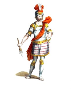 Historical clothing, fashion over time, clothing of a Roman in the year 44, Rome, digitally