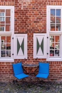 Detail photo, Houses in the Holländerviertel, Old Town of Potsdam, Brandenburg, Germany