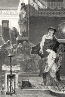 Phryne, an ancient Greek courtesan, before the Areopagus, trial for impiety