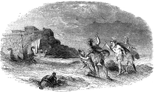 Malichus I. king of the Nabataeans, killed on the beach by soldiers