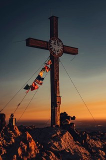 Sunrise photographed from the Aggenstein summit