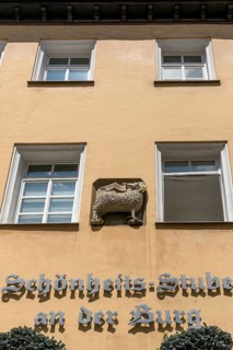House sign, former Gasthaus Lamm, Lammsgasse 14, Nuremberg, Middle Franconia, Bavaria, Germany