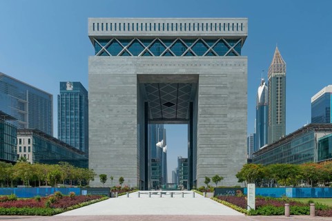 Dubai, United Arab Emirates. July 1st 2019 DIFC Gate Building. Dubai International Financial Centre