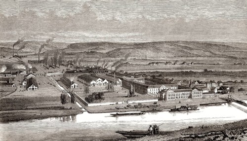 Das Maschinenbaugebäude von John Cockerill & Company, Seraing, Belgien, 19. Jahrhundert