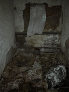 Cell in the basement of the police station. After the occupation of the city by the Russian army,