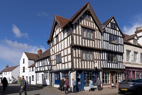 Timber houses, Tewkesbury, Gloucestershire, England, Great Britain
