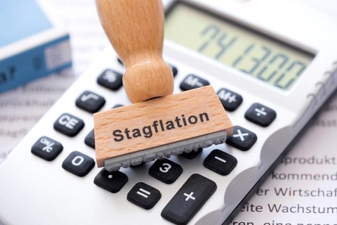 Stamp stagflation, economic performance, economic cycle, economic slump, negative growth, economic