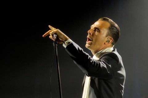 Theo Hutchcraft (singer) from HURTS live on 15 Years of Happiness Tour at Tempodrom Berlin on