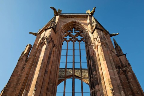 Ruins of the Gothic Werner Chapel, Bacharach, Upper Middle Rhine Valley, Rhineland-Palatinate,