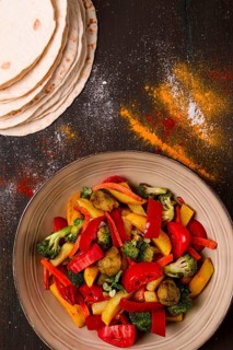 Sabji, vegetable stew, Indian, homemade, no people