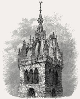 The Tower of St Giles' Cathedral, High Kirk of Edinburgh, Scotland, 19th century