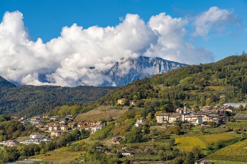 The village of Madrano in the Sugana Valley, Pergine Valsugana, Trentino, Italy
