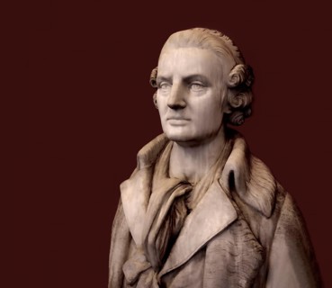 Jean-Baptiste Greuze, 1725 –1805, French painter, digitally edited after a Marble Bust by Symian,