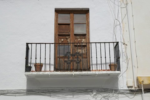 Window with balcony, Ronda, Malaga, Spain