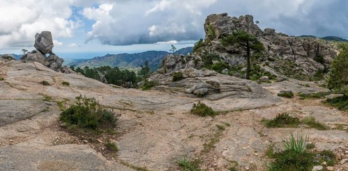 Hiking trail to the Cascade de Piscia di Gallo waterfall, Piscia di Ghjaddu, Alta Rocca, Corsica,