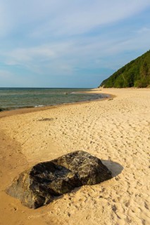 Beach at sunset, close to Miedzyzdroje (Misdroy), a village in Kamien Pomorski County, West