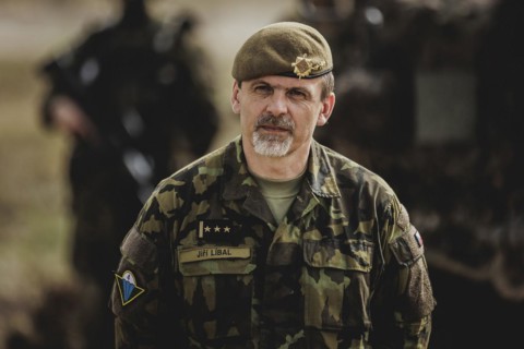 Colonel Jiri Libal, Commander 4th Rapid Deployment Brigade, photographed as part of a Bundeswehr