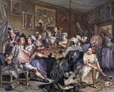 The Rakes Progress Tavern Scene From the original picture by Hogarth from The Works of Hogarth