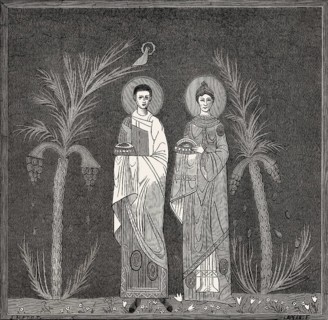 Saint Cecilia and Saint Valerian, Santa Cecilia in Trastevere, Rome, Italy, 19th Century