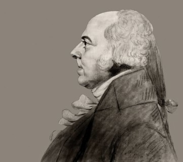 Portrait of John Adams, 1735 - 1826, second President of the United States, digitally optimized