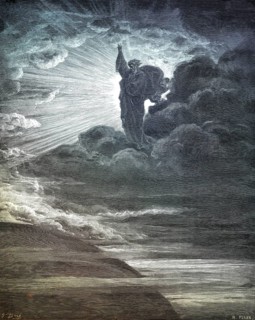 The Creation of Light, Old Testament, woodcut by Gustave Doré