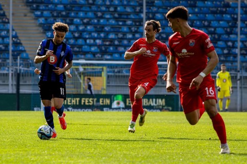 06.04.2024, Soccer 3rd League, Season 2023/24, Matchday 32: Waldhof Mannheim vs SpVgg Unterhaching