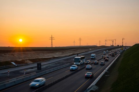 Widening of the A8 motorway, Albaufstieg near Dornstadt, Baden-Württemberg, Germany