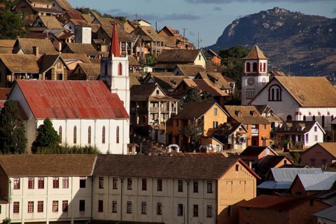 Africa, Madagascar, view of Fianarantsoa, Fianarantsoa, Madagascar