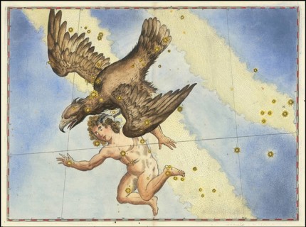 Astronomy. The celestial atlas, the Uranometria, Ptolemaic constellations, by Johann Bayer (1572 -