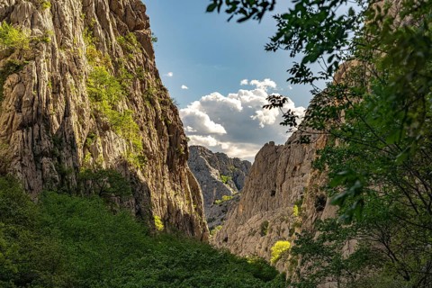 The Velika Paklenica Gorge in Paklenica National Park, Croatia