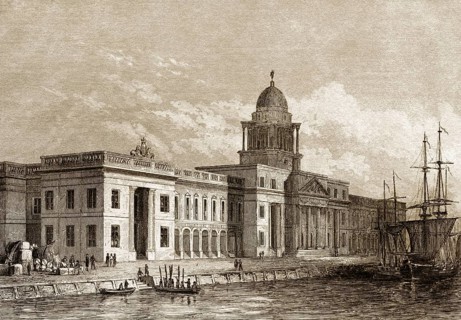 Zollhaus in Dublin, Irland, 19. Jahrhundert