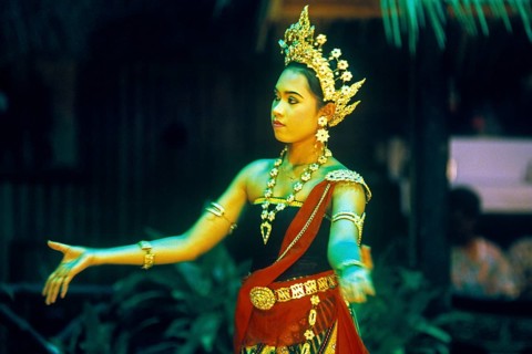 Traditional dance, Ko Phuket, Thailand, December 2002, vintage, retro, old, historical