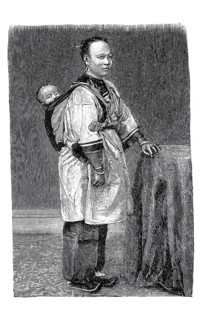 Woman in China from the common people, around 1896, illustration, reproduction from a model from
