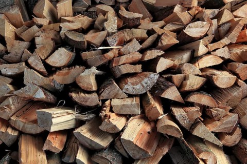 Firewood, logs, split
