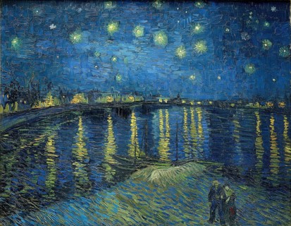 Starry Night Over the Rhone (1888), painting by Vincent Willem van Gogh (born 30 March 1853 in