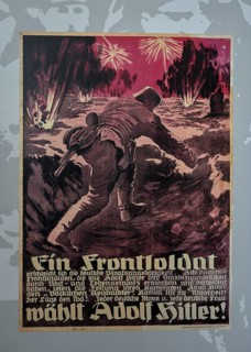 Poster of the National Socialists in the former Dachau concentration camp, today a concentration