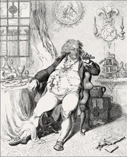 Caricature about George IV, King of Great Britain, by James Gillray, 1792